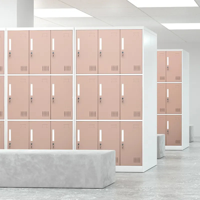 Ngăn 9 cửa Tủ khóa kim loại nhỏ Tủ quần áo Nhân viên Phòng tập thể dục Trường học cho phòng thay đồ