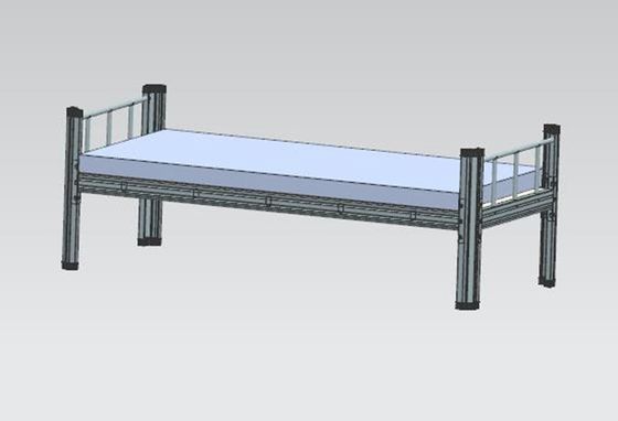 Phòng ngủ bằng kim loại mạnh mẽ Giường sắt đơn L1900mm cho sinh viên
