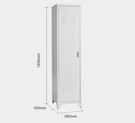 Chiều cao 1850mm Tủ khóa lưu trữ bằng thép Đóng gói phẳng 0,05 CBM Chân đứng một cửa