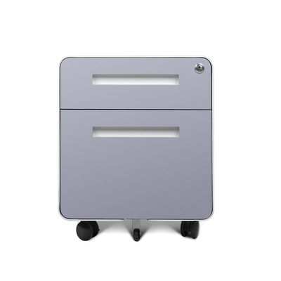 Thiết bị nội thất văn phòng 2 ngăn kéo Tủ di động bằng thép Bệ kim loại có thể di chuyển
