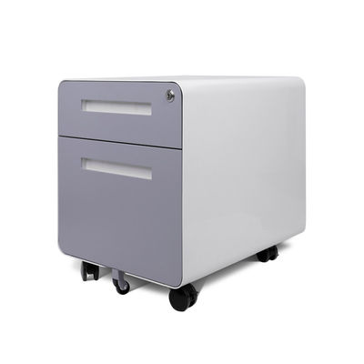 Thiết bị nội thất văn phòng 2 ngăn kéo Tủ di động bằng thép Bệ kim loại có thể di chuyển