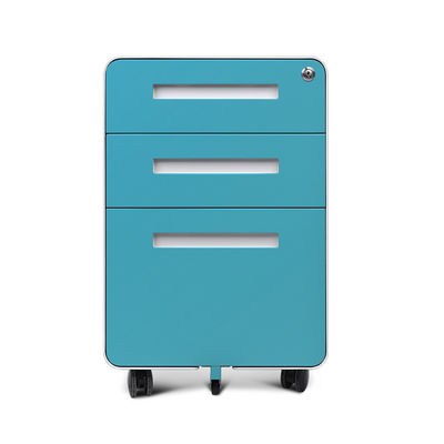 Tủ lưu trữ văn phòng 3 ngăn kéo có khóa bánh xe Tủ lưu trữ có thể di chuyển