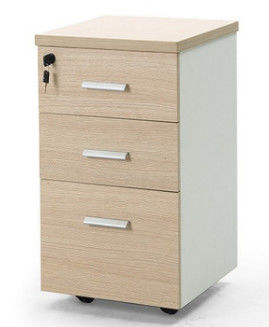 Nội thất văn phòng Bảng điều khiển bằng gỗ Bệ Credenza Tủ ba ngăn kéo có thể di chuyển có khóa