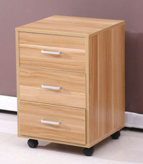 Nội thất văn phòng Bảng điều khiển bằng gỗ Bệ Credenza Tủ ba ngăn kéo có thể di chuyển có khóa