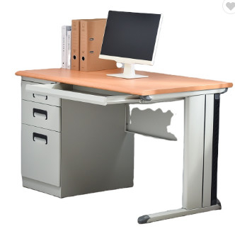Nội thất văn phòng trường học thép kim loại bằng gỗ MDF mặt bàn 25mm máy tính bàn chắc chắn với tủ ngăn kéo