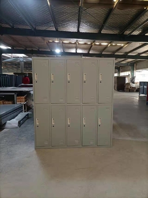 Knocked Down Steel Storage Locker Tủ quần áo bằng kim loại Nội thất cao 1850mm