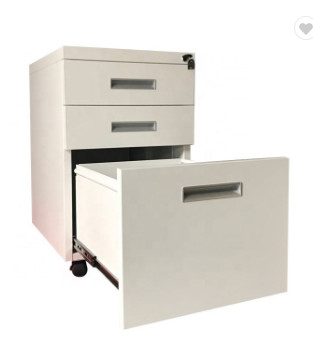 3 ngăn kéo Bệ di động bằng thép kim loại cho văn phòng điều hành trường học