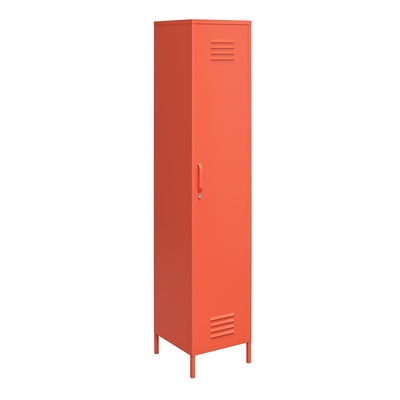 Tủ lưu trữ tủ khóa kim loại đơn H1700 màu cam Đóng gói phẳng với chân có thể điều chỉnh