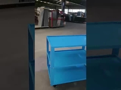 Giá thép kim loại 3 lớp có bánh xe lăn Kệ lưu trữ có thể điều chỉnh